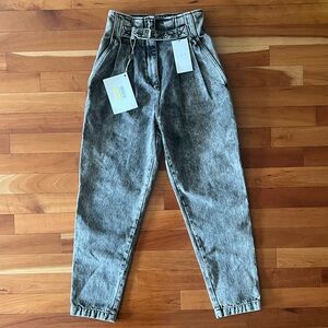 IRO Charcoal Gray Barrel Jeans